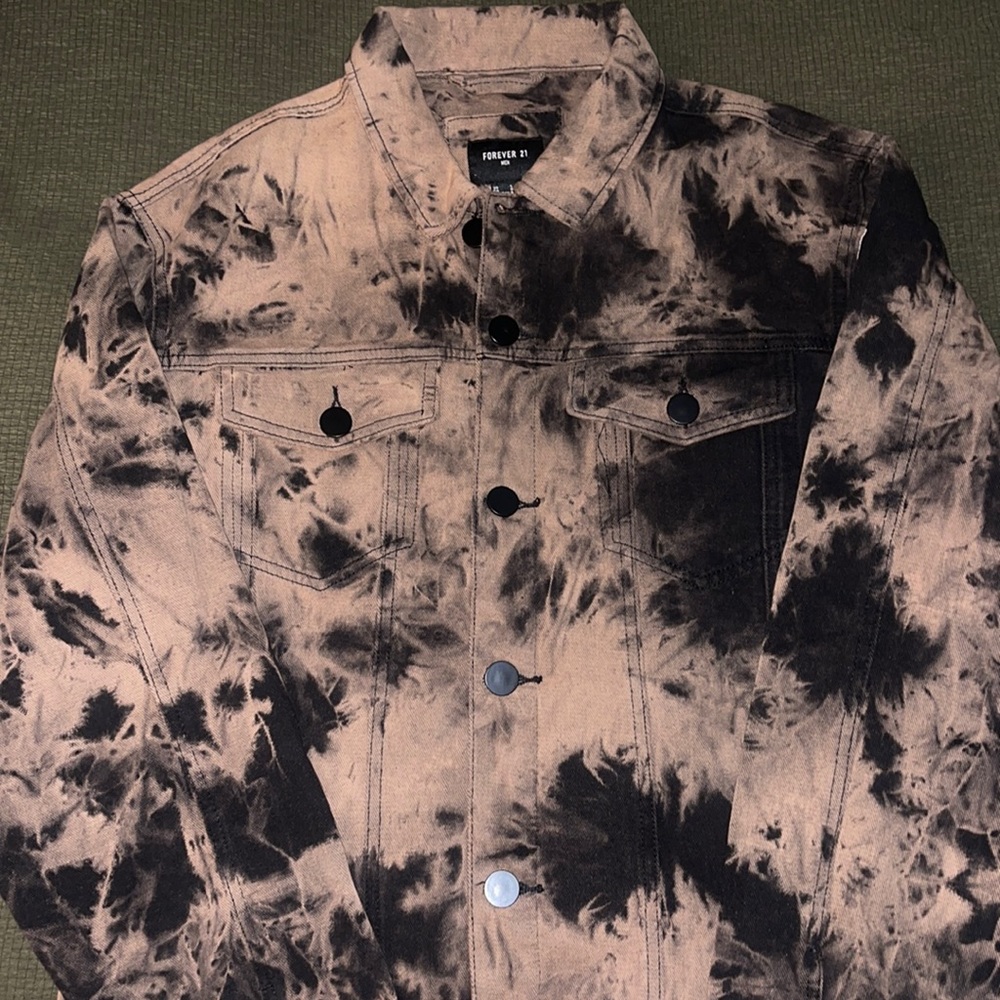 Forever 21 For Men Black Designed Jacket - Size L : Brand New- Never Worn